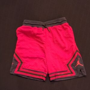 Jordan Red and Black Geometric Athletic Shorts